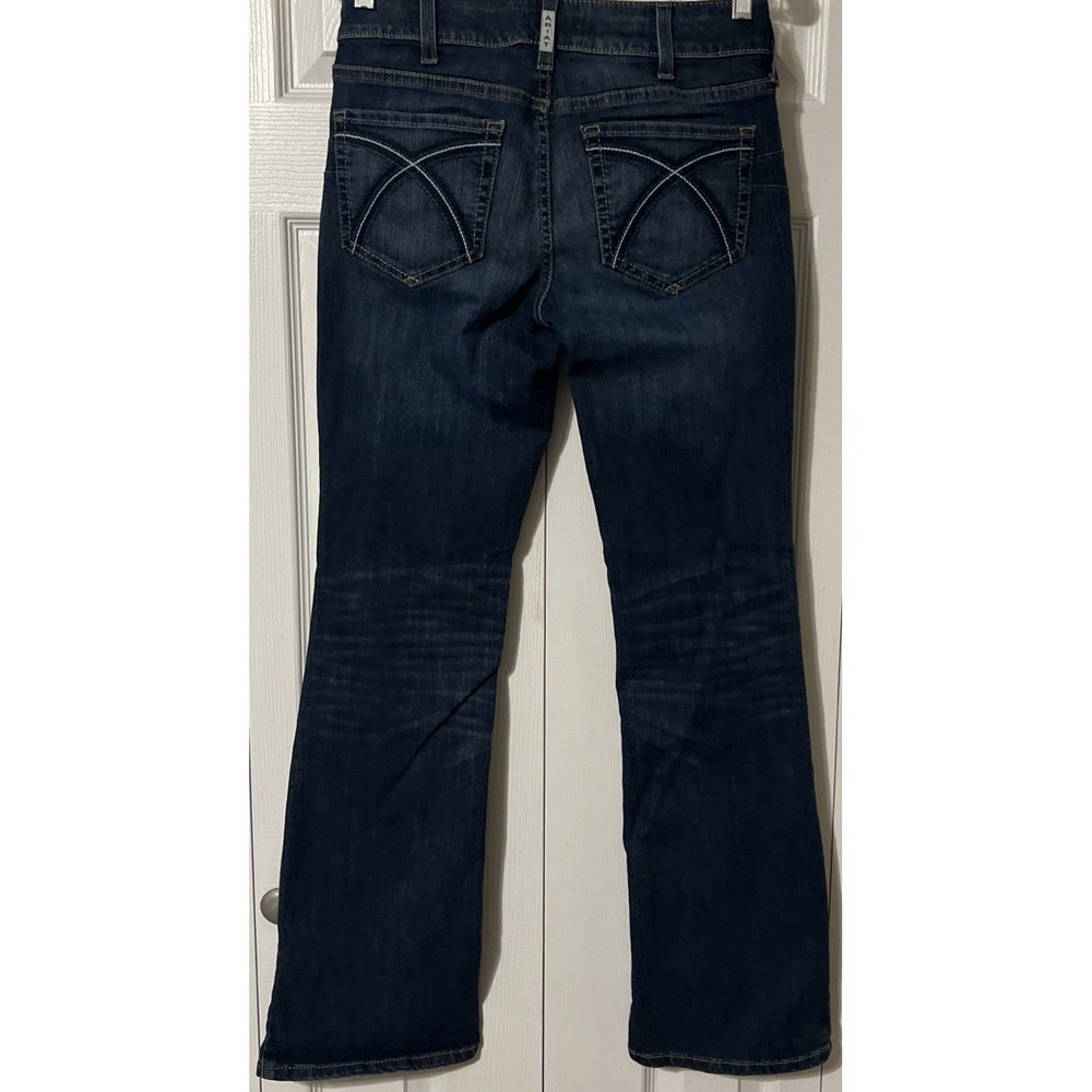 Ariat R.E.A.L. Perfect Rise Rosa Boot Cut Dark Wash Jeans SZ 28R (29x32) - Picture 11 of 11